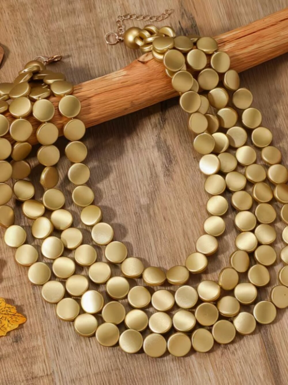Multi-layer Golden Beaded Necklace
